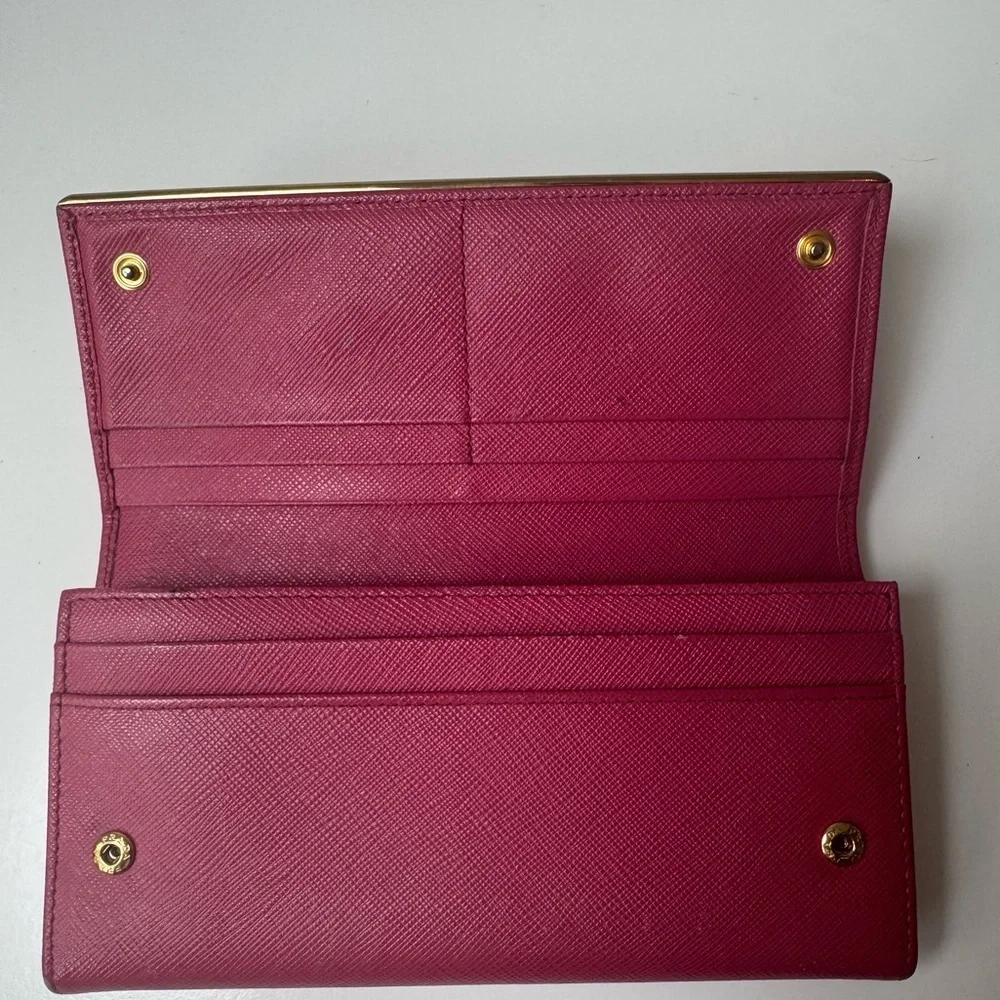 Prada Women’s Long Saffiano Metal Peonia Wallet